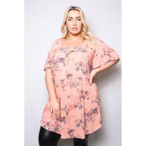 Torrid Women's Plus Size Printed Paisley Short Sleeve Dress